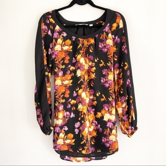 Isaac Mizrahi Floral Blouse Multicolored Small - Picture 2 of 8